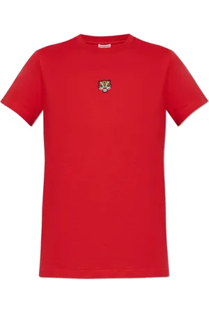Kenzo Koszulki, Kobieta, Czerwony, M, T-shirt z naszywką