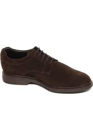 Hogan Buty, Mężczyzna, brązowy, 44 EU, Zamsz, Zamszowe buty Derby z pianką pamięci