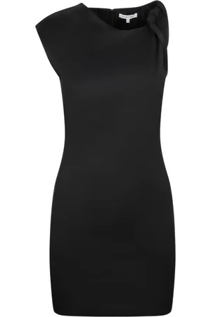 Helmut Lang Sukienki, Kobieta, Czarny, S, Asymetryczna Sukienka Mini z Jednym Ramieniem