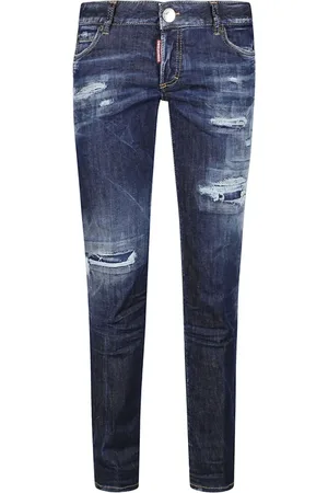 Dsquared2 Jeansy, Kobieta, Niebieski, 3XS, Denim, Włoskie Spodnie Jeansyowe Made in Italy