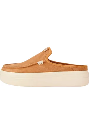Hey dude Buty, Kobieta, brązowy, 41 EU, Zamsz, Płaskie Sandały z Zamszu