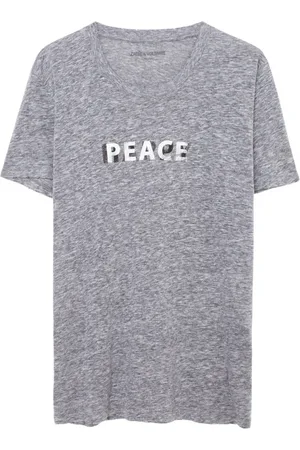 Zadig & Voltaire Koszulki, Mężczyzna, Szary, S, Stylowy szary T-shirt z efektem sprania