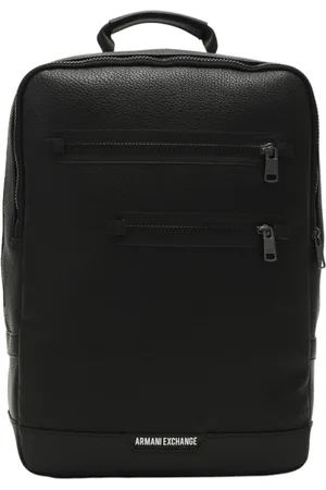 Armani Exchange Torebki, Mężczyzna, Czarny, ONE SIZE, Męski Plecak z Ekoskóry z Logo