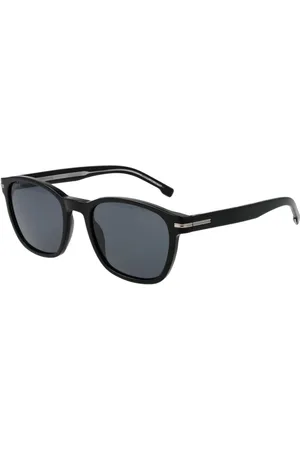HUGO BOSS Akcesoria, unisex, Czarny, ONE SIZE, Czarne Okulary Przeciwsłoneczne Męskie Styl Panto