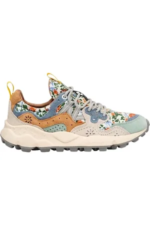 Flower Mountain Buty, Kobieta, Wielobarwność, 37 EU, Zamsz, Sneakersy z wielokolorowej tkaniny technicznej i zamszu