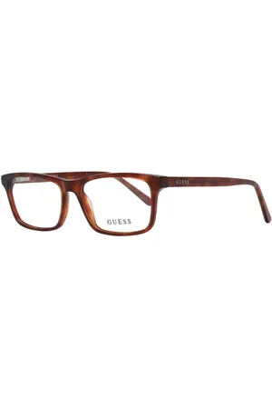 Guess Akcesoria, unisex, brązowy, ONE SIZE, Brązowe Okulary Optyczne w Kształcie Prostokąta z Zawiasem Sprężynowym