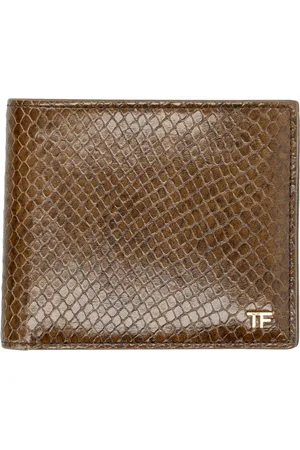 Tom Ford Akcesoria, Mężczyzna, brązowy, ONE SIZE, Klasyczny Portfel Bifold Dąb Beżowy