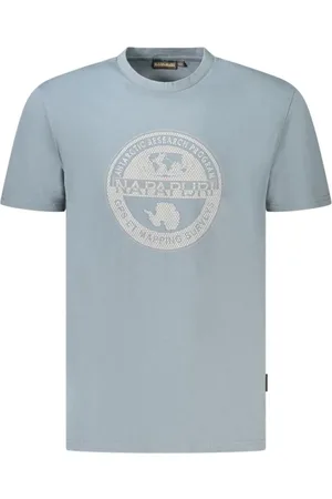 Napapijri Koszulki, Mężczyzna, Szary, XL, T-shirt z nadrukiem logo