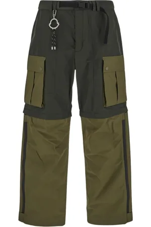 Moncler Spodnie, Mężczyzna, Zielony, S, Oliwkowe Spodnie cargo