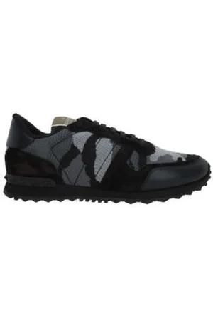 VALENTINO GARAVANI Buty, Mężczyzna, Wielobarwność, 39 1/2 EU, Len, Multi Colour Low-Top Sneakers z wzorem kamuflażu