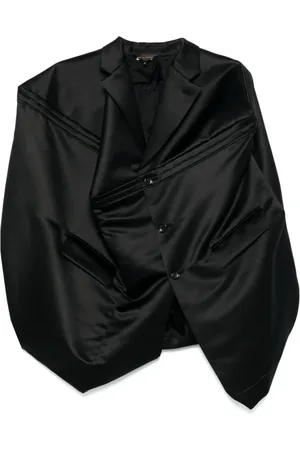 Comme des Garçons Kurtki, Kobieta, Czarny, S, Asymetryczny Deconstructed Gilet