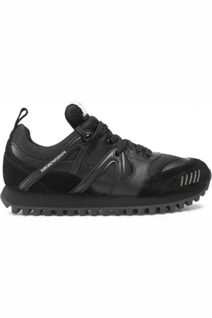 Emporio Armani Buty, Mężczyzna, Czarny, 41 1/2 EU, Czarne Sneakersy