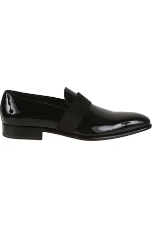 santoni Buty, Mężczyzna, Czarny, 42 EU, Czarne Mokasyny Buty Styl Luksusowy