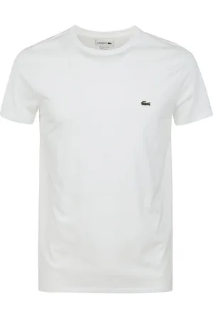 Lacoste Koszulki, Mężczyzna, Biały, L, Bawełna, Klasyczna biała koszulka T-shirt