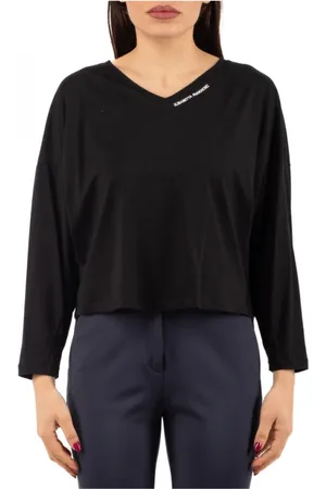 Elisabetta Franchi Bluzki, Kobieta, Czarny, XS, Elegancki Sweter