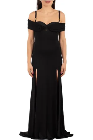 Elisabetta Franchi Sukienki, Kobieta, Czarny, M, Elegancka Sukienka od
