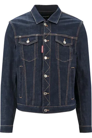 Dsquared2 Kurtki, Mężczyzna, Niebieski, S, Włoskie Kurtki dla Mężczyzn