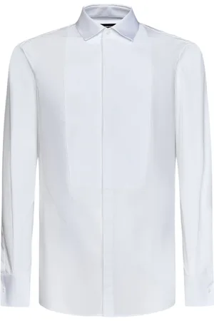 Dsquared2 Koszule, Mężczyzna, Biały, S, Biała Koszula z Plastronem
