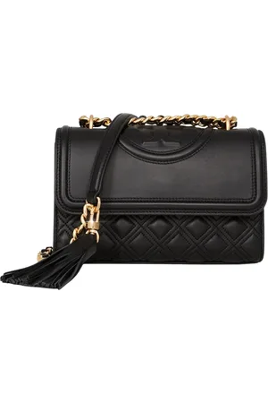 Tory Burch Torebki, Kobieta, Czarny, ONE SIZE, Czarna Pikowana Torba na Ramię