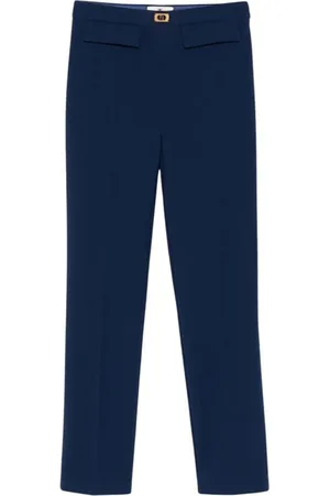 Elisabetta Franchi Spodnie, Kobieta, Niebieski, M, Poliester, Niebieskie Spodnie Slim Kolekcja Essential