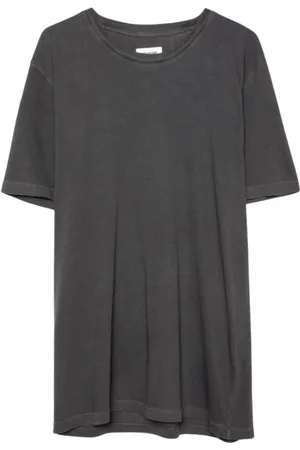Zadig & Voltaire Koszulki, Mężczyzna, Szary, L, Bawełna, Koszulka z efektem zniszczenia 