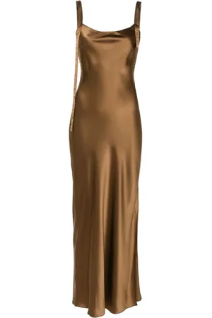 THE GARMENT Sukienki, Kobieta, Zielony, S, Oliwkowa Sukienka z Paskami