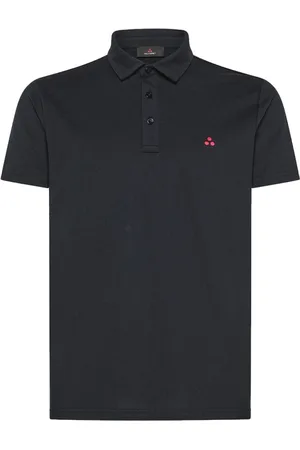 Peuterey Koszulki, Mężczyzna, Niebieski, S, Bawełna, Niebieska Koszulka Polo z Haftowanym Logo