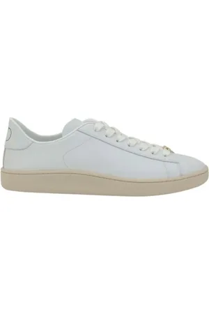 VALENTINO GARAVANI Buty, Mężczyzna, Biały, 45 EU, Len, VLogo Plaque Skórzane Sneakersy Wiązane
