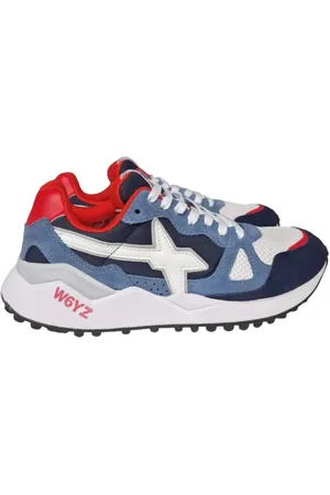 W6YZ Buty, Mężczyzna, Wielobarwność, 40 EU, Zamsz, Niebieskie Sneakersy Wolf dla Mężczyzn