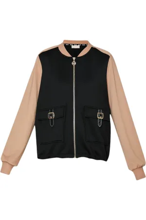 Liu Jo Bluzy, Kobieta, Wielobarwność, S, Nylon, Bomber Sweatshirt z zamkiem i kieszeniami