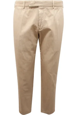 PT01 Spodnie, Mężczyzna, Beżowy, L, Bawełna, Spodnie Rebel Fit Bawełna/Len