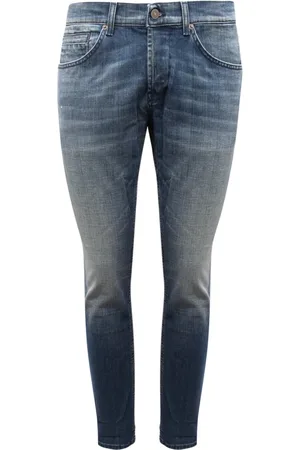 Dondup Jeansy, Mężczyzna, Niebieski, W35, Spodnie Skinny Fit Made in Italy