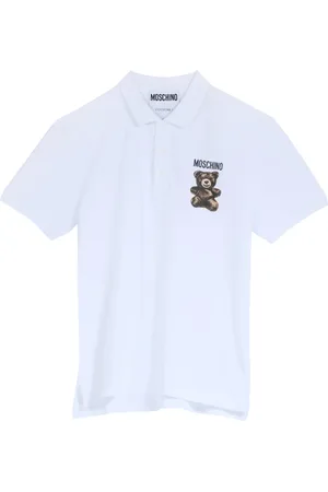 Moschino Koszulki, Mężczyzna, Biały, L, Adrian Biały Bawełniany Polo