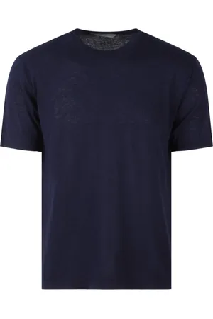 LOW BRAND Koszulki, Mężczyzna, Niebieski, L, Zakładany T-shirt z bawełny