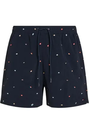 Tommy Hilfiger Stroje kąpielowe, Mężczyzna, Niebieski, M, Nylon, Męskie Kąpielówki Boxer Nylon