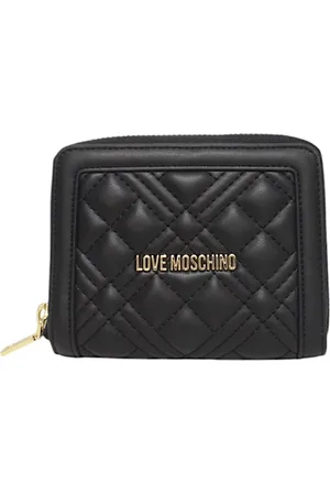 Moschino Akcesoria, Kobieta, Czarny, ONE SIZE, Zestaw portfela i etui na karty z eko-skóry