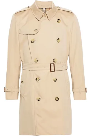 Burberry Płaszcze, Mężczyzna, Beżowy, M, Bawełna, Stylowa Kurtka