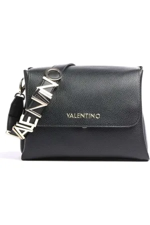 VALENTINO Torebki, Kobieta, Czarny, ONE SIZE, Len, Kopertówka z eko skóry z logo