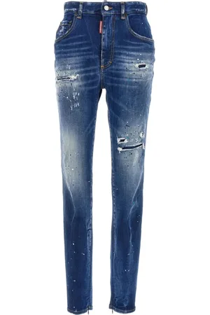 Dsquared2 Jeansy, Kobieta, Niebieski, M, Włoskie Spodnie Jeansyowe Stylowy Design