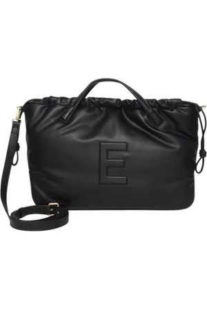 ERMANNO SCERVINO Torebki, Kobieta, Czarny, ONE SIZE, Torba typu tote z eko skóry z regulowanym paskiem