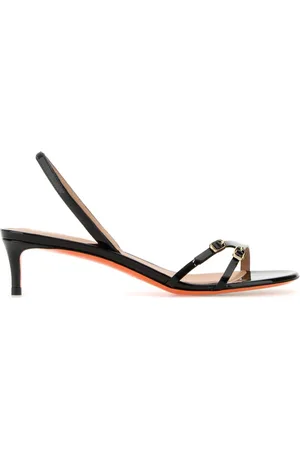 santoni Buty, Kobieta, Czarny, 38 EU, Czarne skórzane sandały Virna
