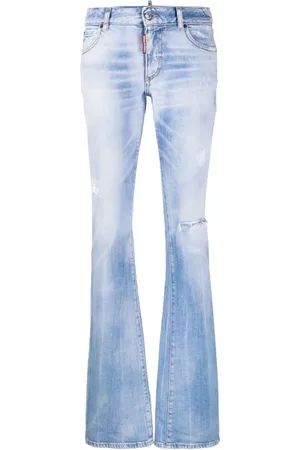 Dsquared2 Jeansy, Kobieta, Niebieski, M, Włoskie Spodnie Jeansyowe Wyprodukowane we Włoszech