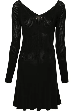 Jacquemus Sukienki, Kobieta, Czarny, 2XS, La Mini Robe Pralu