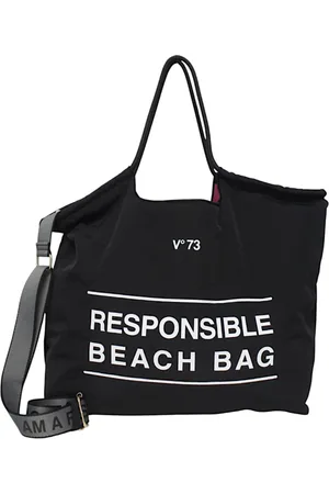 V°73 Torebki, Kobieta, Czarny, ONE SIZE, Torba shopper z eko skóry z logo