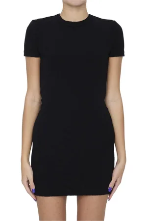 Alexander Wang Sukienki, Kobieta, Czarny, M, Czarna Sukienka Mini z Logo