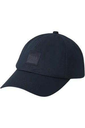 HUGO BOSS Akcesoria, Mężczyzna, Niebieski, ONE SIZE, Bawełniana czapka baseballowa z logo