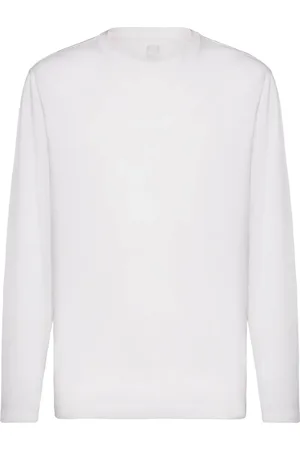 Boggi Milano Koszulki, Mężczyzna, Biały, L, Długi rękaw z bawełny Pima Jersey T-shirt