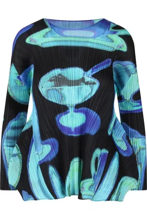 Issey Miyake Bluzki, Kobieta, Wielobarwność, L, Plisowany Thermal Foods Top