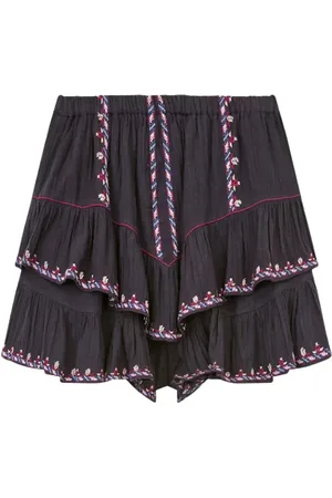Isabel Marant Spódnice, Kobieta, Czarny, L, Szorty Jocadia w Faded Night/Gold
