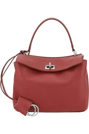 Balenciaga Torebki, Kobieta, Czerwony, ONE SIZE, Len, Skórzana torba na ramię z odpinanym paskiem
